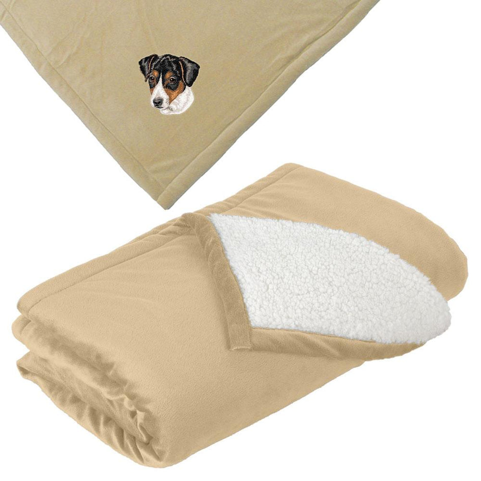 Embroidered Blankets Tan  Parson Russell Terrier DV351
