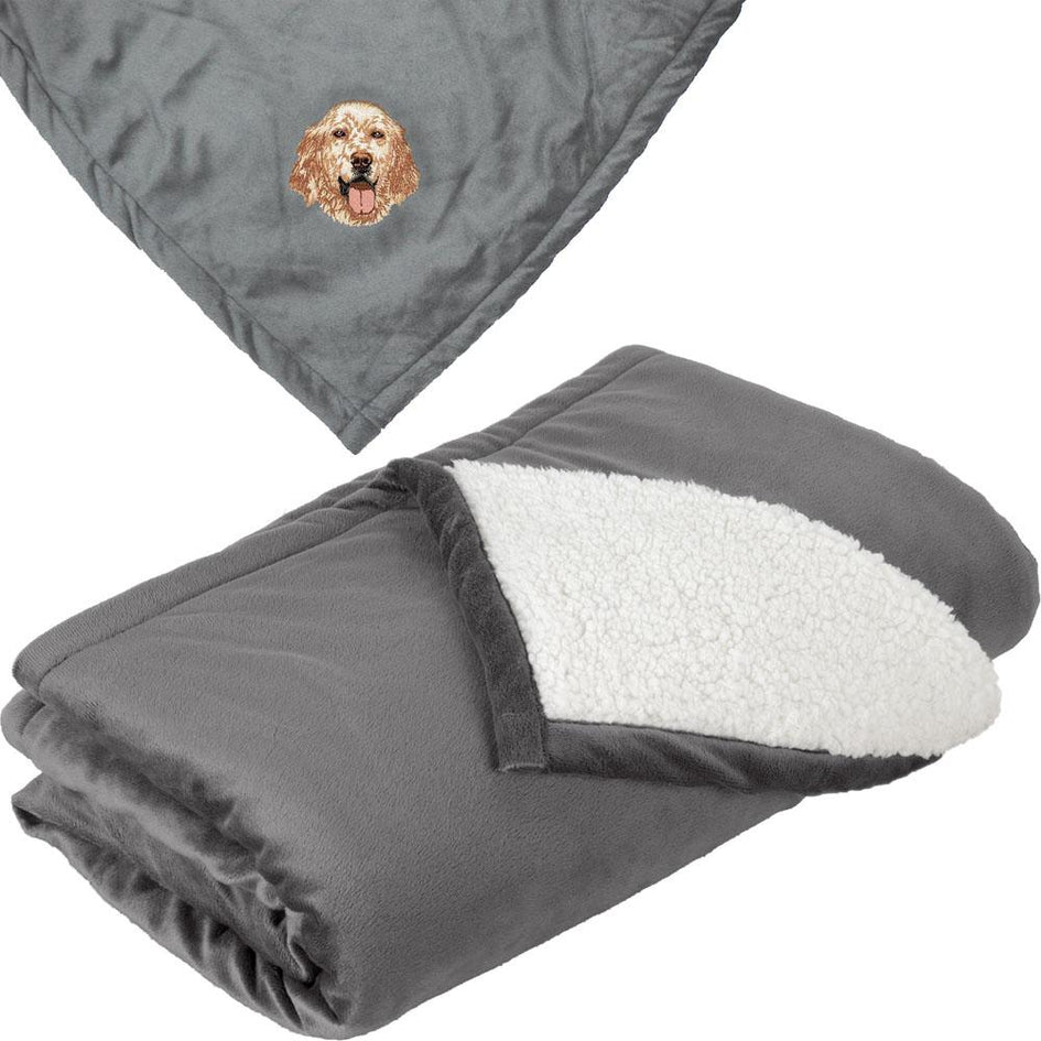 Embroidered Blankets Gray  English Setter DV457