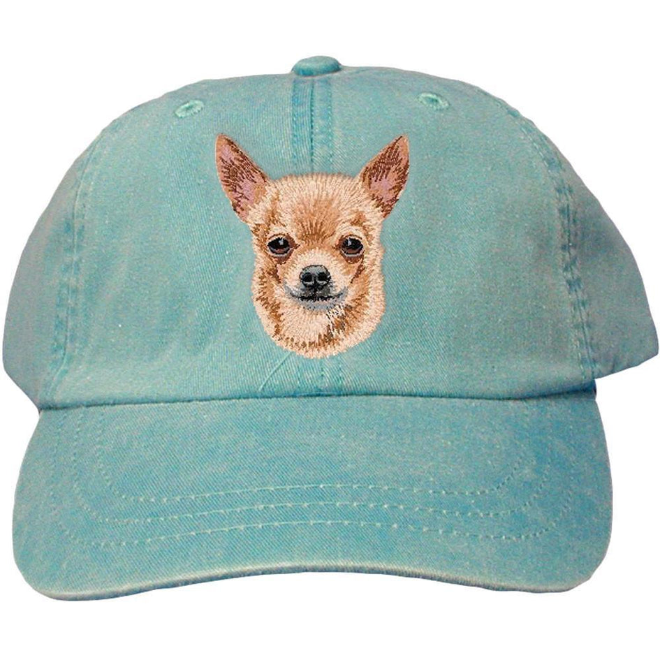 Embroidered Baseball Caps Turquoise  Chihuahua DV385
