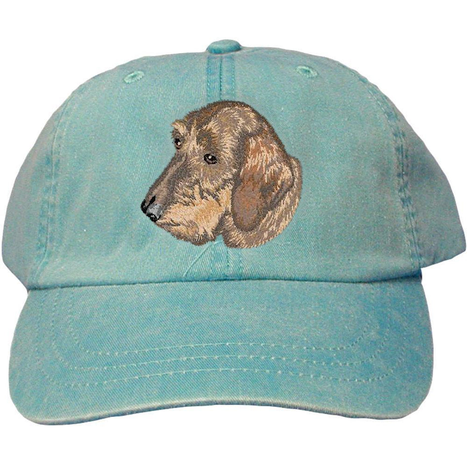 Embroidered Baseball Caps Turquoise  Dachshund DV360