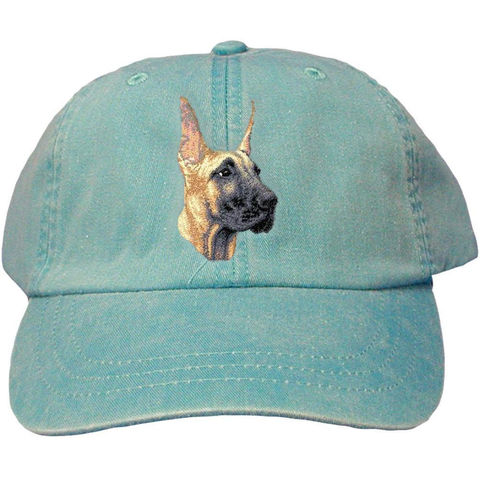 Embroidered Baseball Caps Turquoise  Great Dane D71