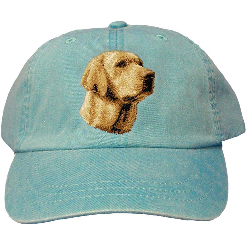 Embroidered Baseball Caps Turquoise  Labrador Retriever D14