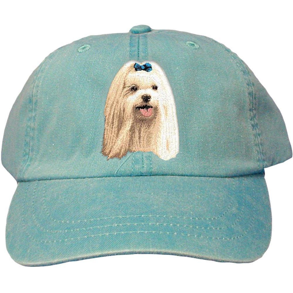 Embroidered Baseball Caps Turquoise  Maltese D64