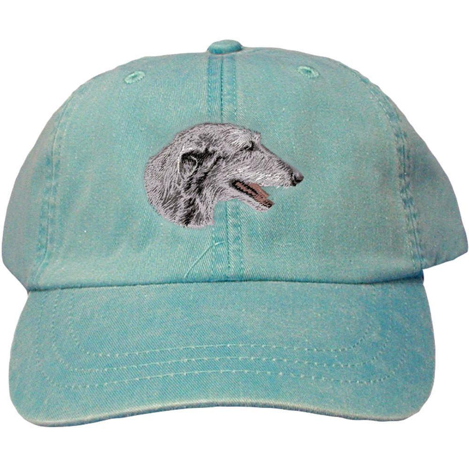 Embroidered Baseball Caps Turquoise  Scottish Deerhound D52