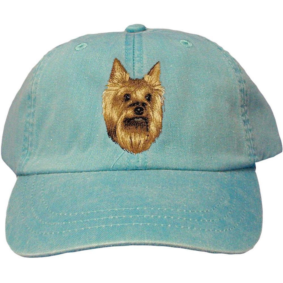 Embroidered Baseball Caps Turquoise  Yorkshire Terrier D15
