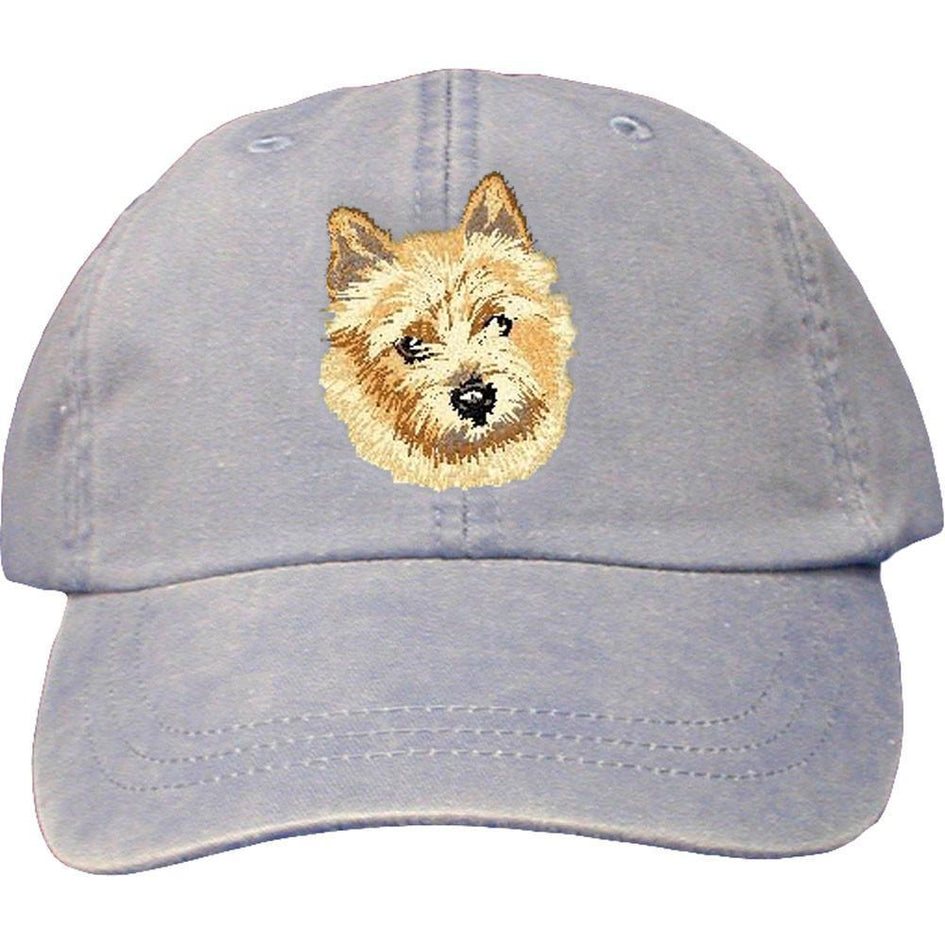 Embroidered Baseball Caps Light Blue  Norwich Terrier DV158
