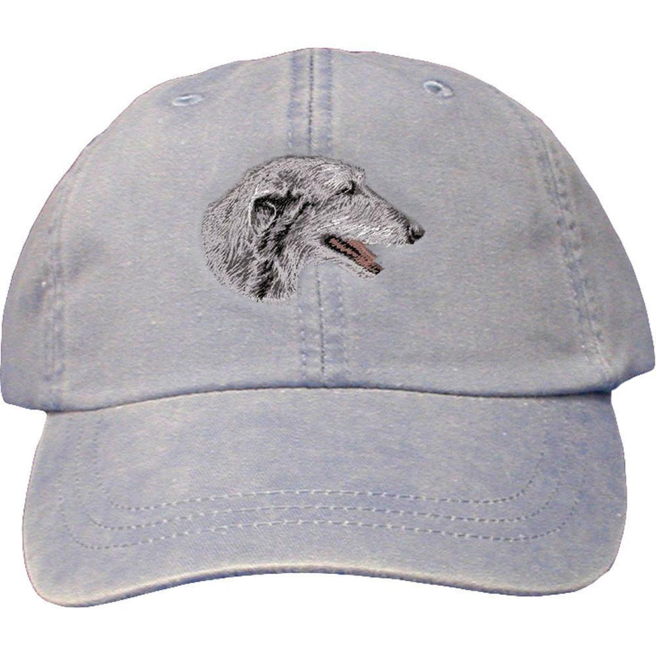 Embroidered Baseball Caps Light Blue  Scottish Deerhound D52