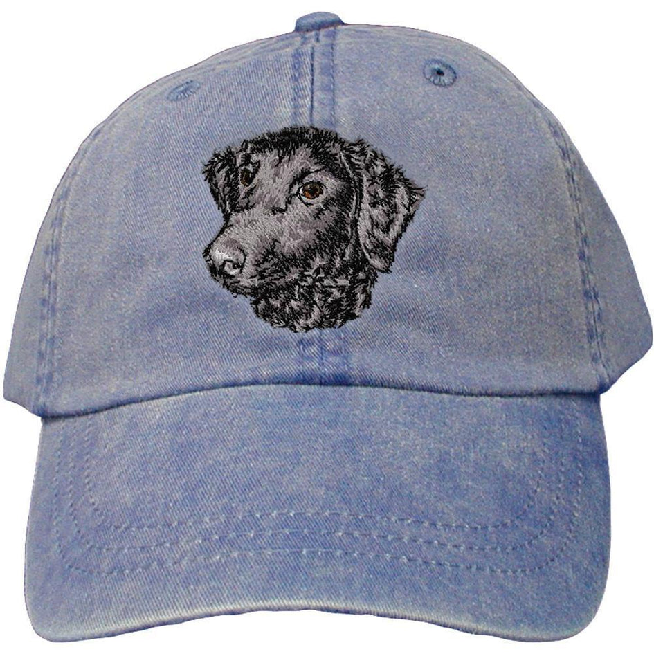 Embroidered Baseball Caps Denim  Curly Coated Retriever D137