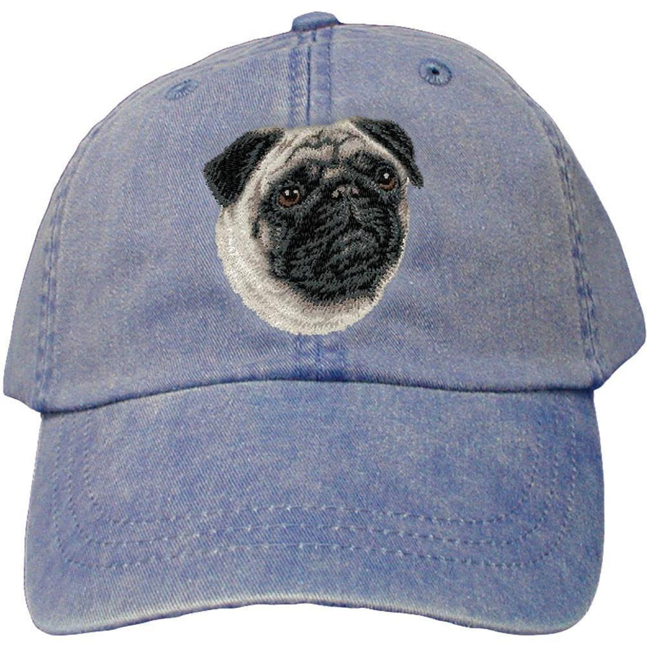 Embroidered Baseball Caps Denim  Pug D63