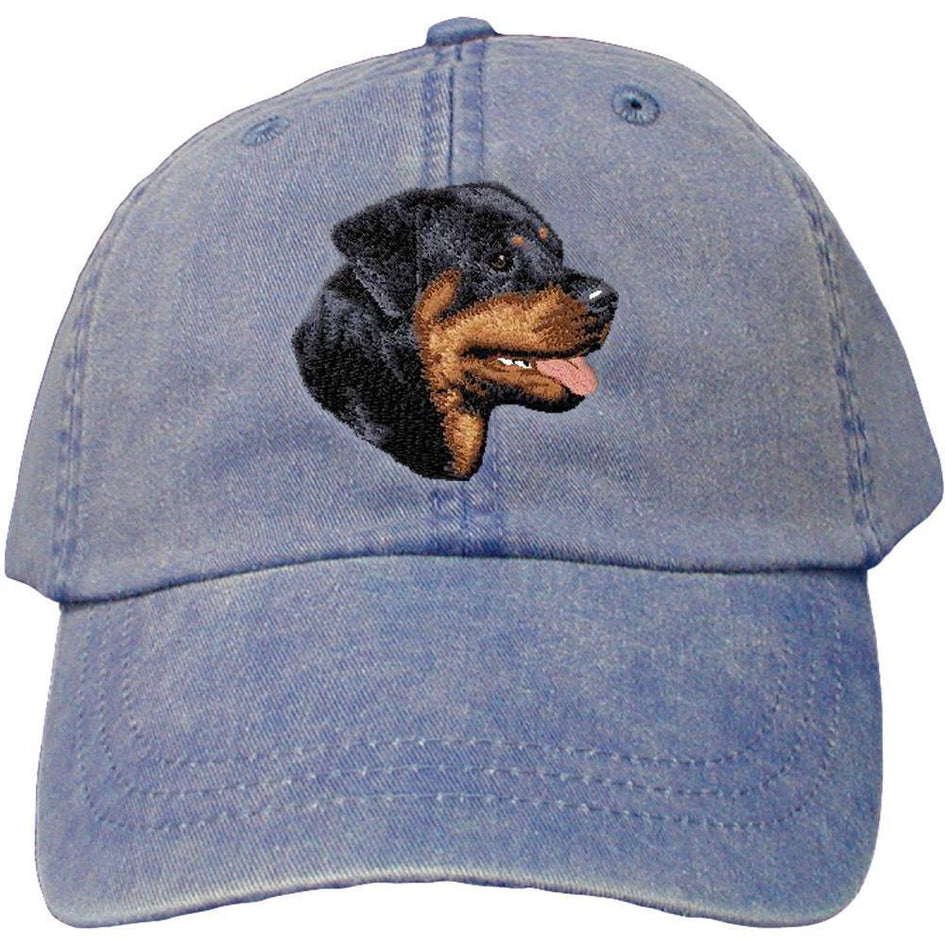 Embroidered Baseball Caps Denim  Rottweiler D7