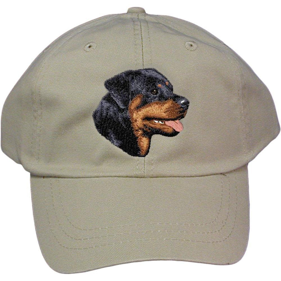 Embroidered Baseball Caps Grey  Rottweiler D7