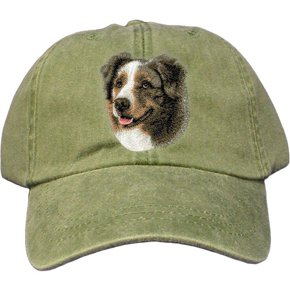 Embroidered Baseball Caps Green  Australian Shepherd D41