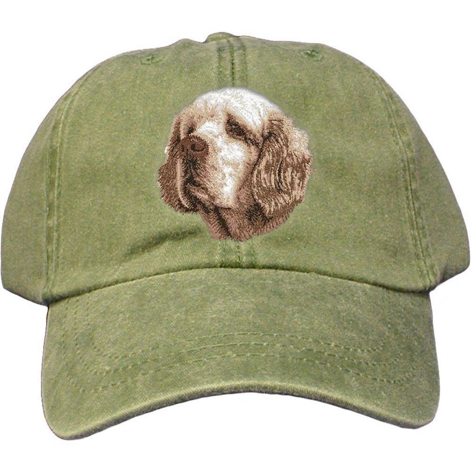 Embroidered Baseball Caps Green  Clumber Spaniel D46