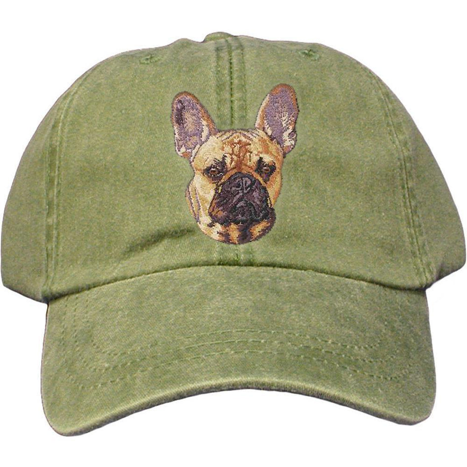 Embroidered Baseball Caps Green  French Bulldog DN333