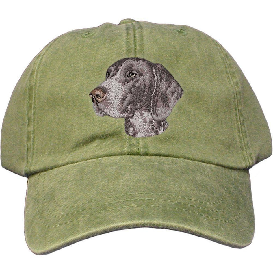 Embroidered Baseball Caps Green  German Shorthaired Pointer D131