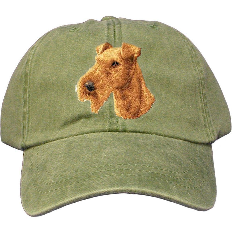 Embroidered Baseball Caps Green  Irish Terrier D89