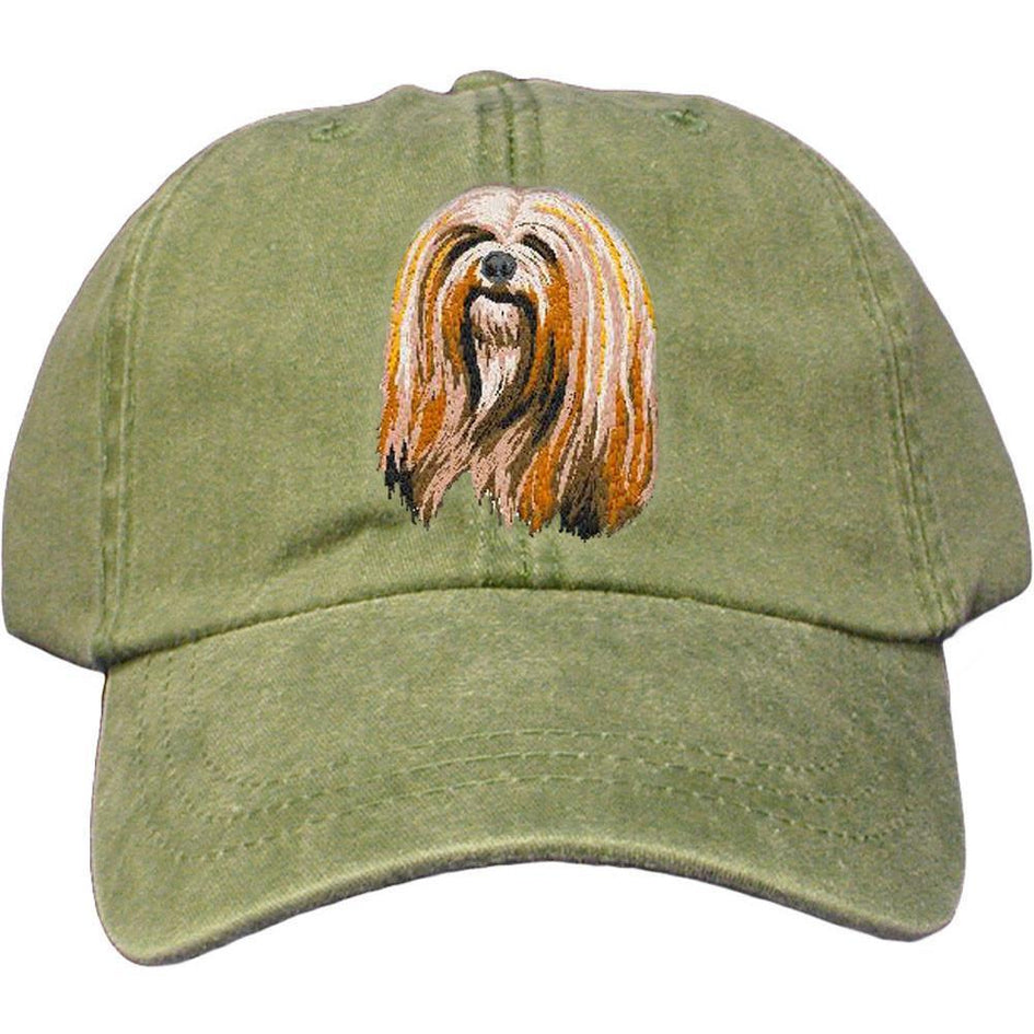 Embroidered Baseball Caps Green  Lhasa Apso DM161