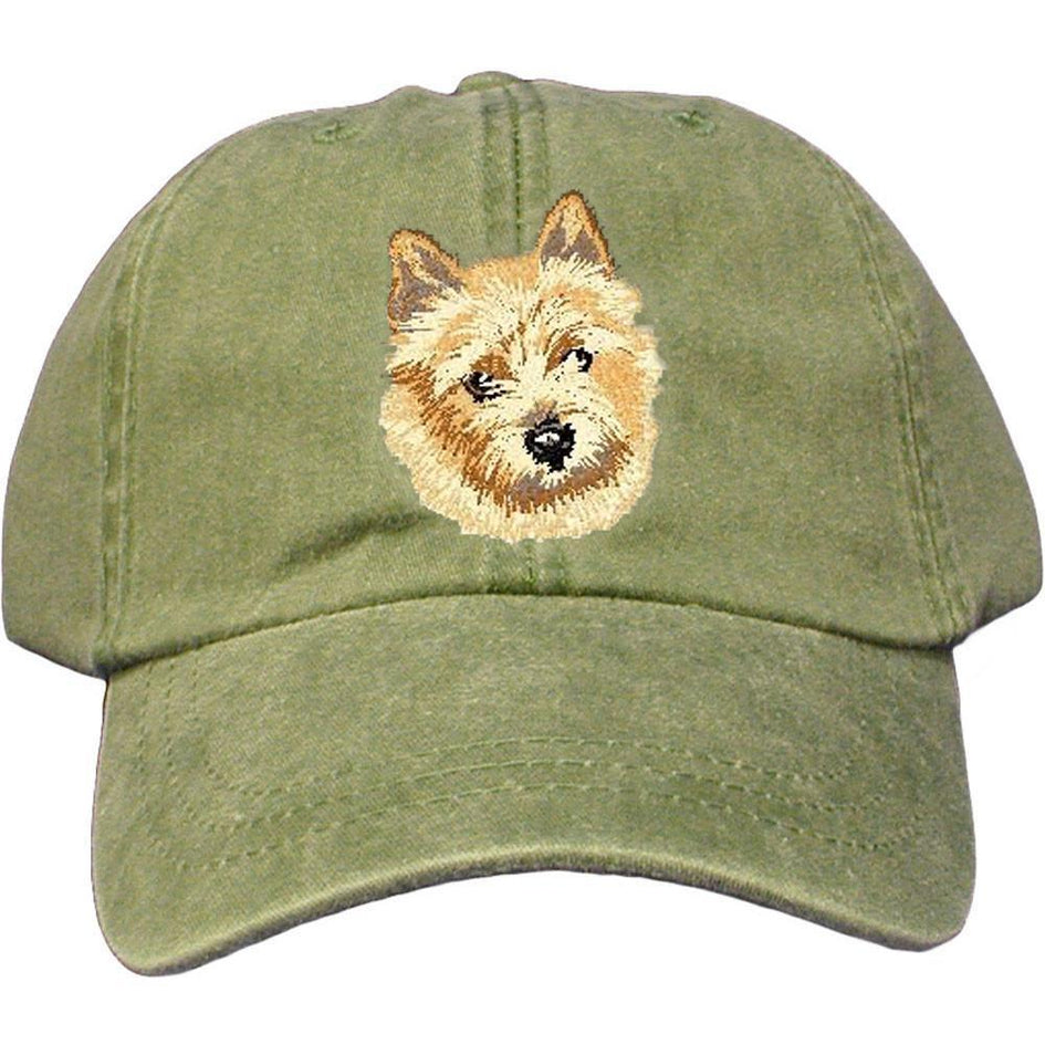 Embroidered Baseball Caps Green  Norwich Terrier DV158