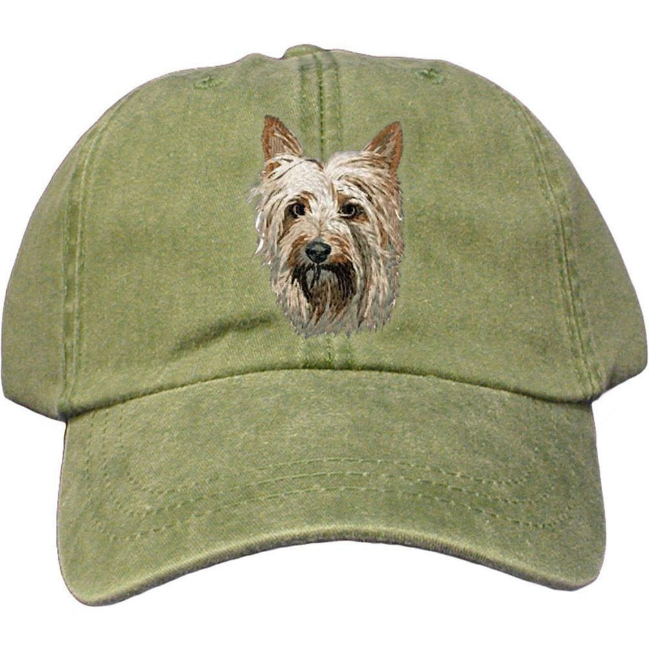 Embroidered Baseball Caps Green  Silky Terrier DM405