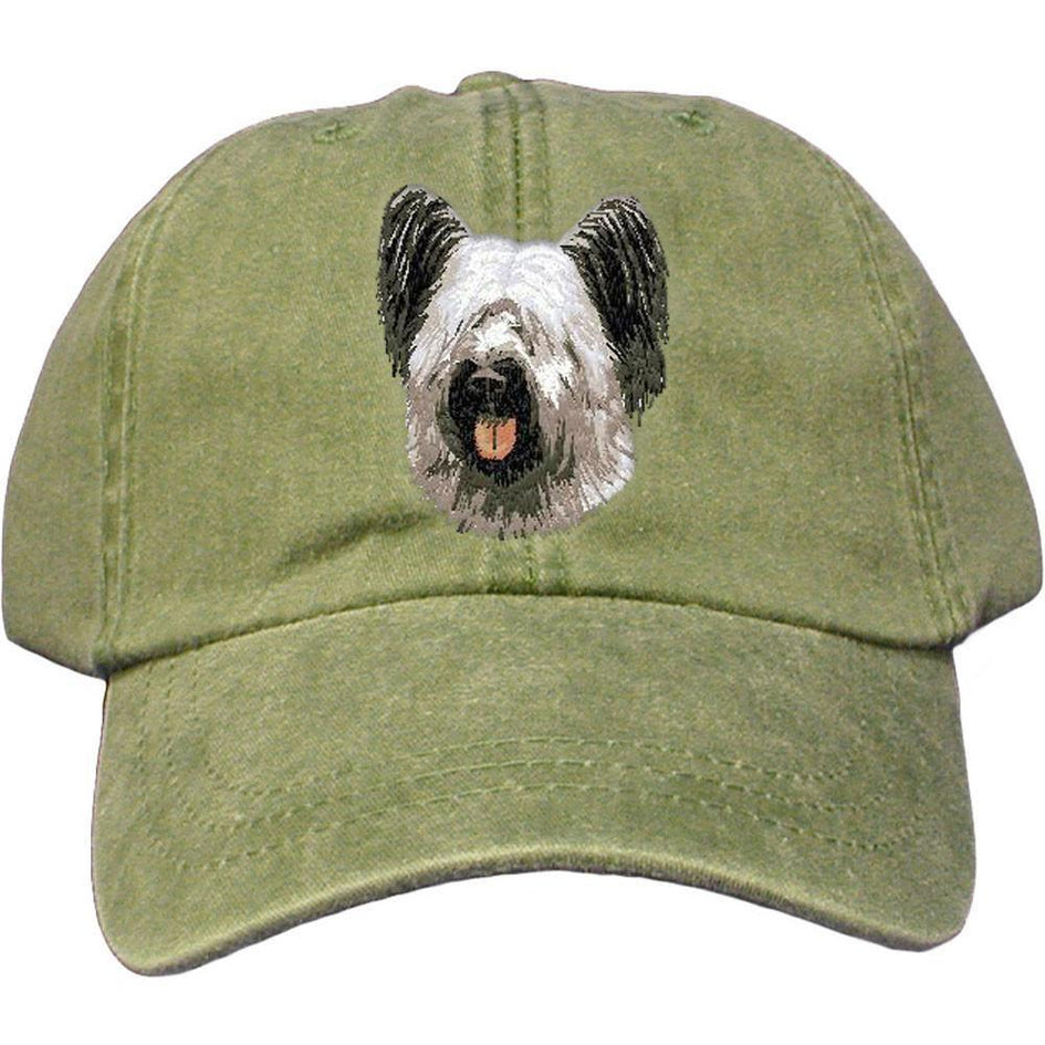 Embroidered Baseball Caps Green  Skye Terrier DN392