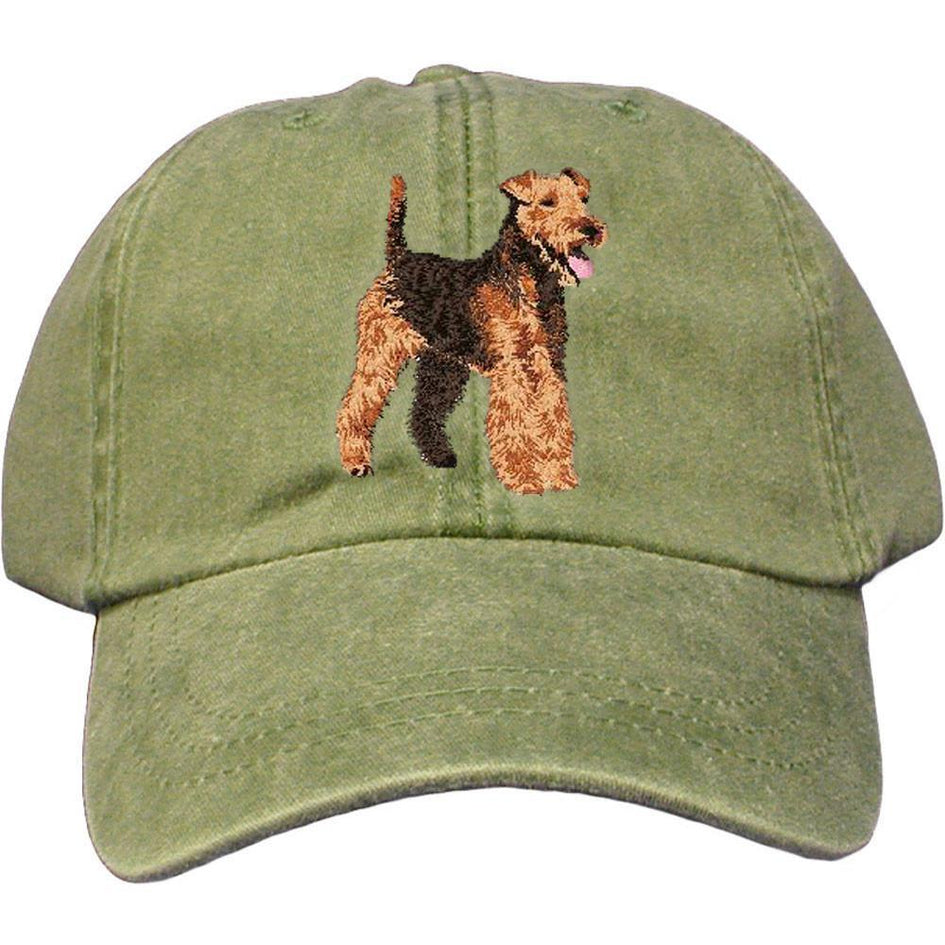 Embroidered Baseball Caps Green  Welsh Terrier DJ241