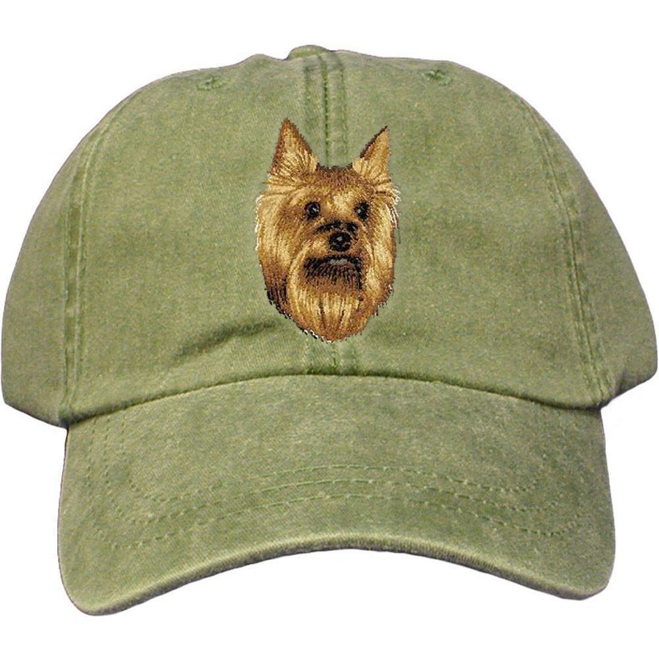Embroidered Baseball Caps Green  Yorkshire Terrier D15