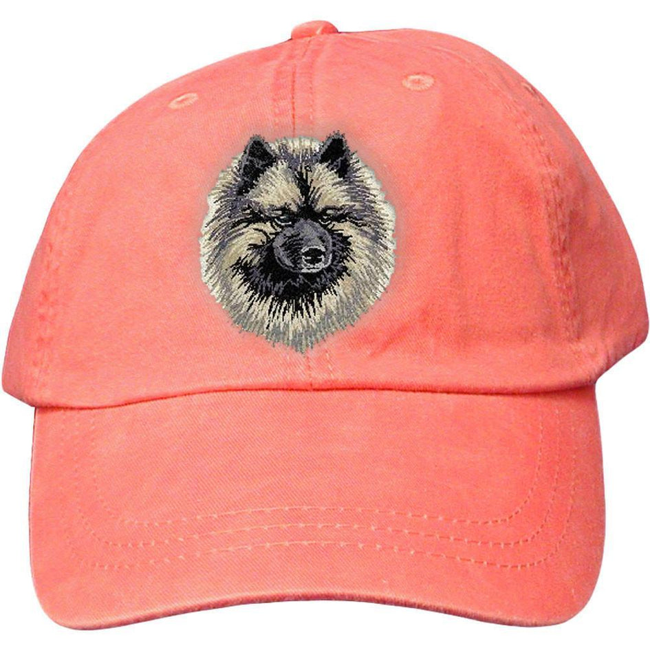 Embroidered Baseball Caps Peach  Keeshond DV169