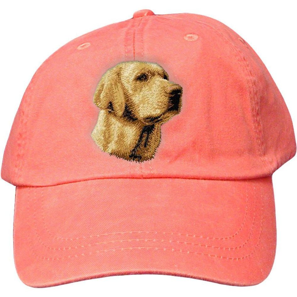 Embroidered Baseball Caps Peach  Labrador Retriever D14