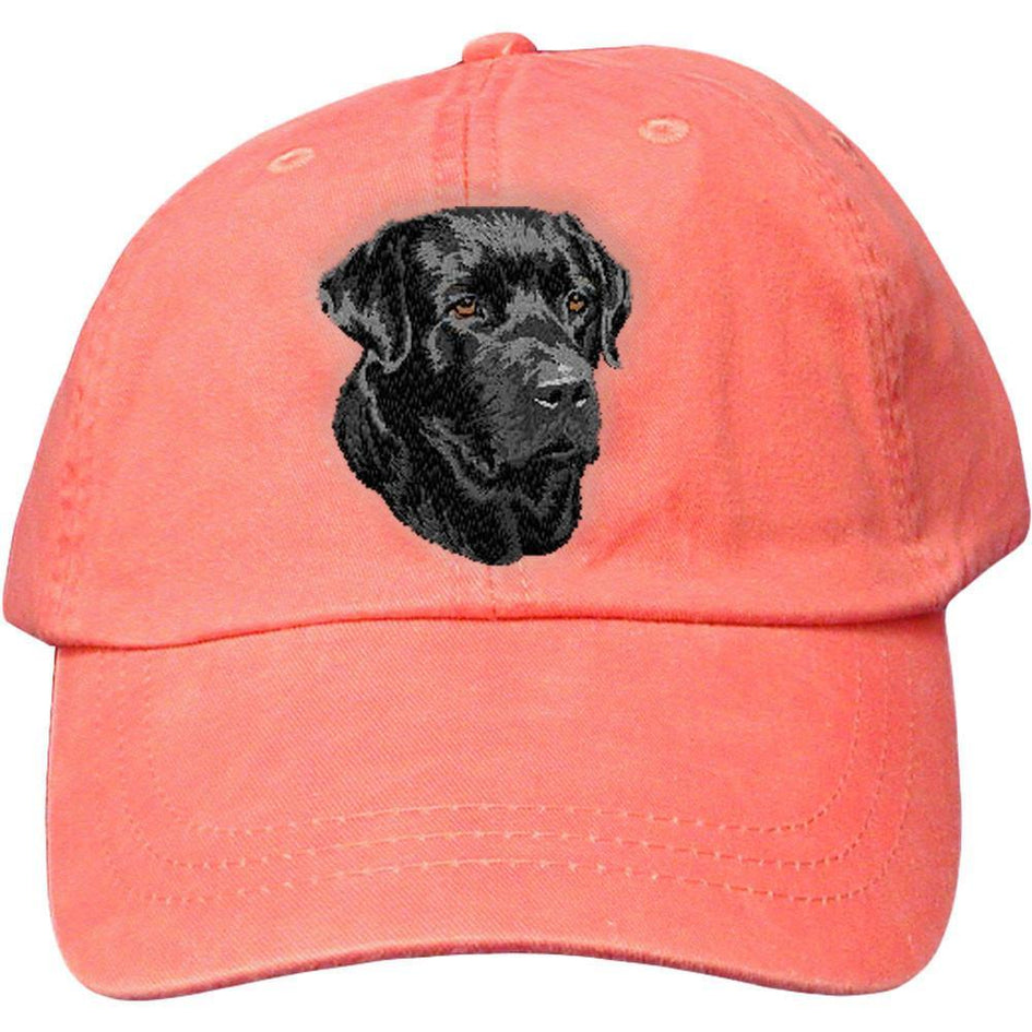Embroidered Baseball Caps Peach  Labrador Retriever DM248