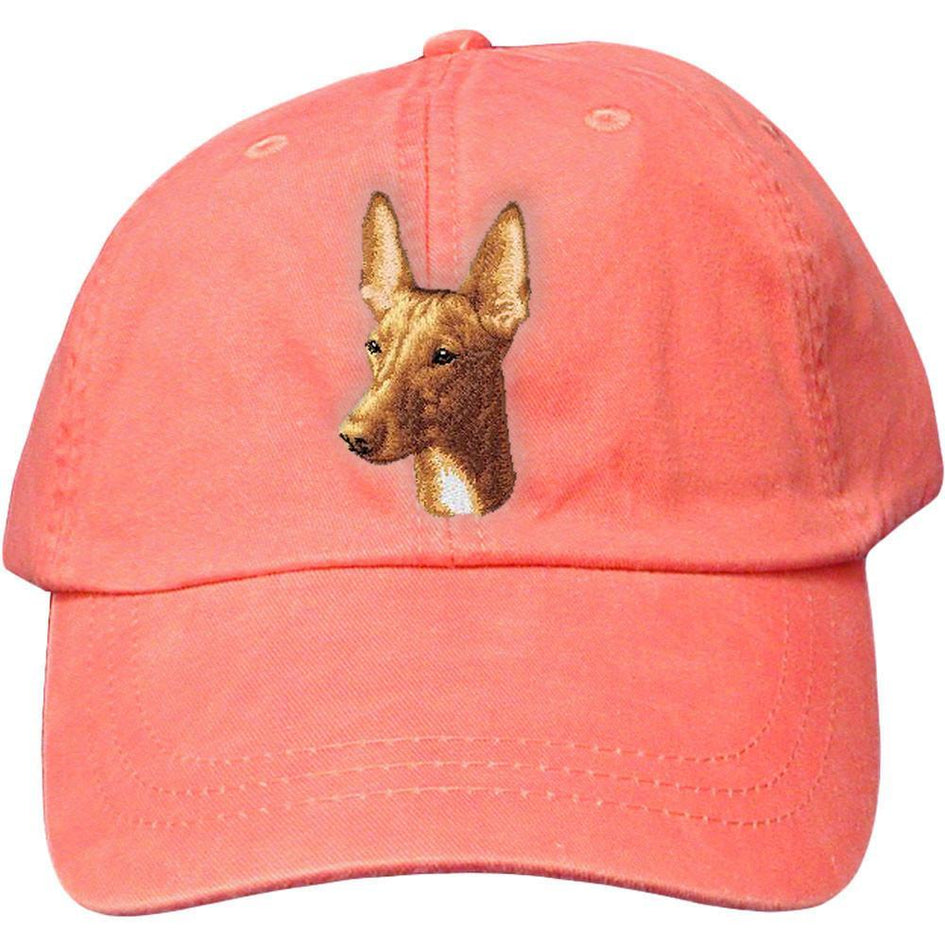 Embroidered Baseball Caps Peach  Pharaoh Hound D90