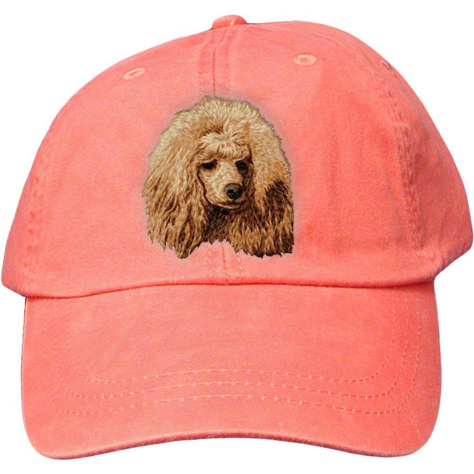 Embroidered Baseball Caps Peach  Poodle DM449