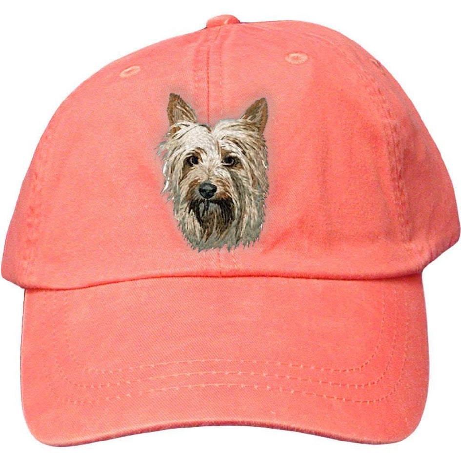 Embroidered Baseball Caps Peach  Silky Terrier DM405