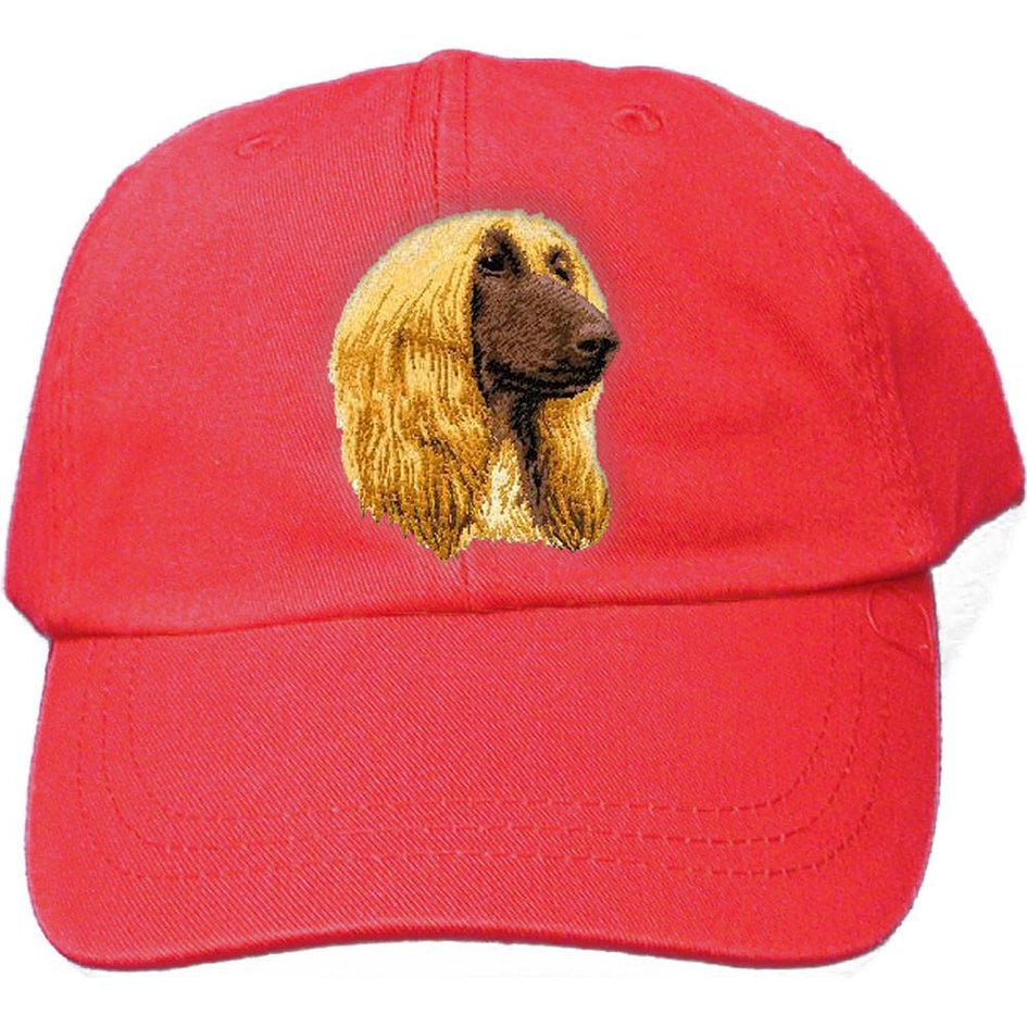 Embroidered Baseball Caps Red  Afghan Hound D42
