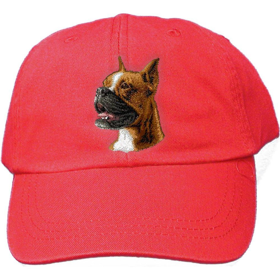 Embroidered Baseball Caps Red  Boxer D19