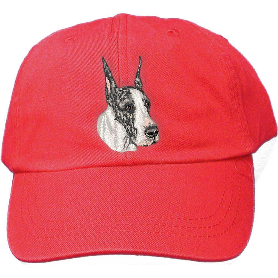 Embroidered Baseball Caps Red  Great Dane DV459