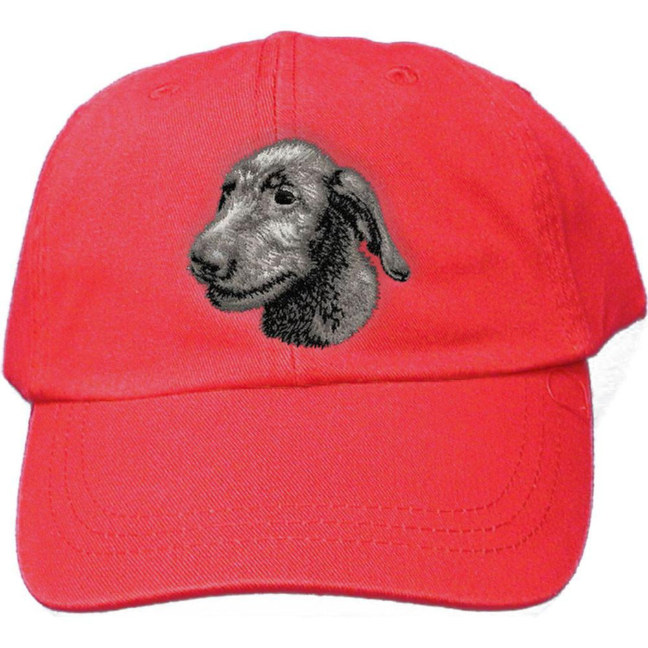 Embroidered Baseball Caps Red  Irish Wolfhound D75