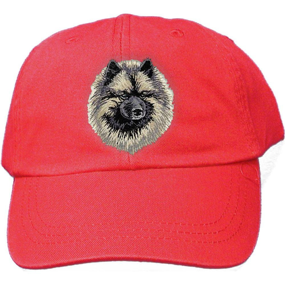Embroidered Baseball Caps Red  Keeshond DV169