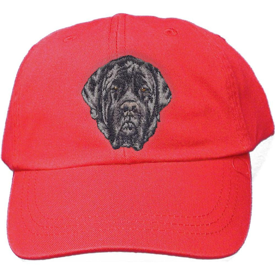 Embroidered Baseball Caps Red  Mastiff D135