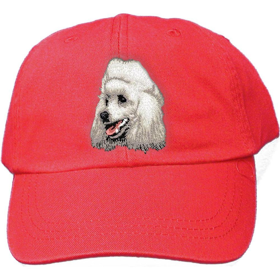 Embroidered Baseball Caps Red  Poodle D18