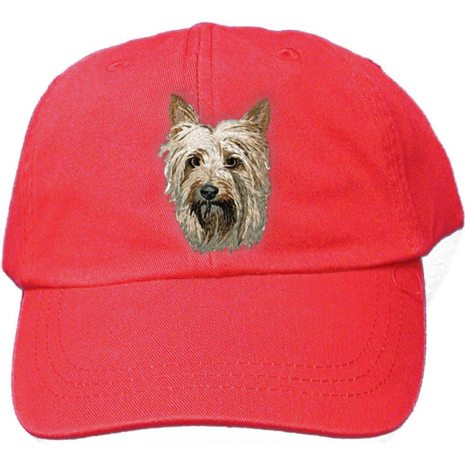 Embroidered Baseball Caps Red  Silky Terrier DM405