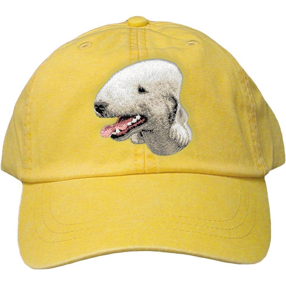 Embroidered Baseball Caps Yellow  Bedlington Terrier D35
