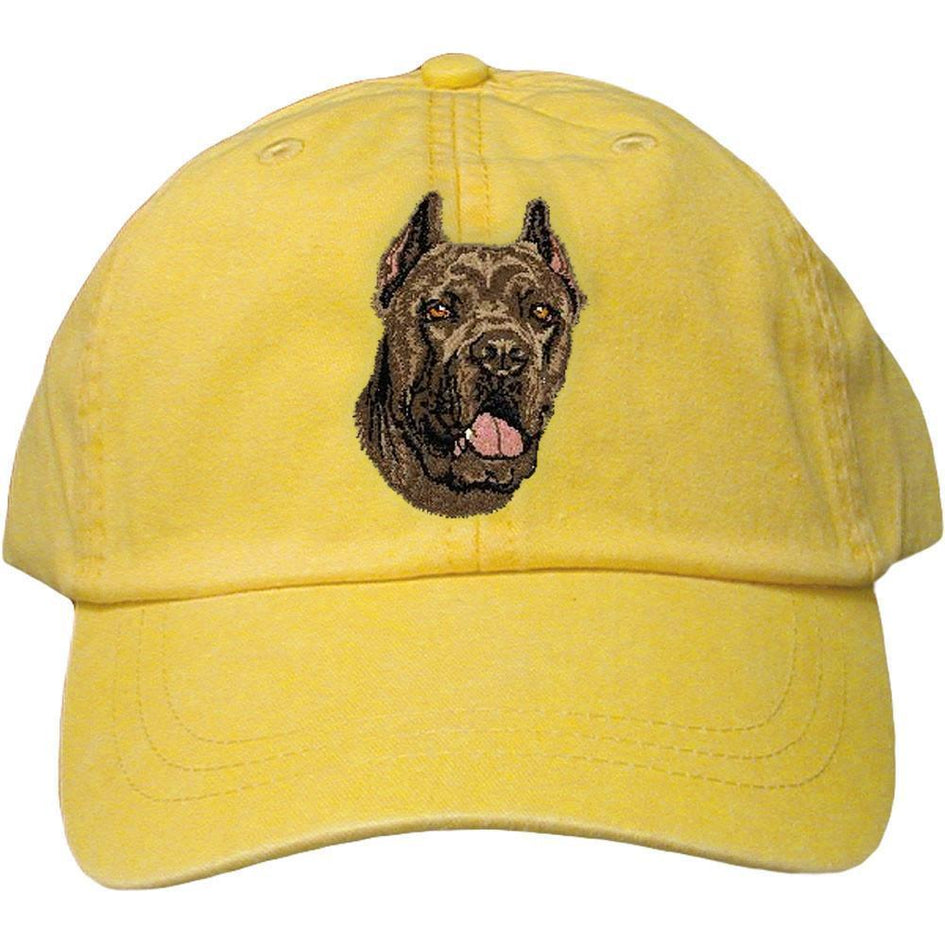Embroidered Baseball Caps Yellow  Cane Corso DV166