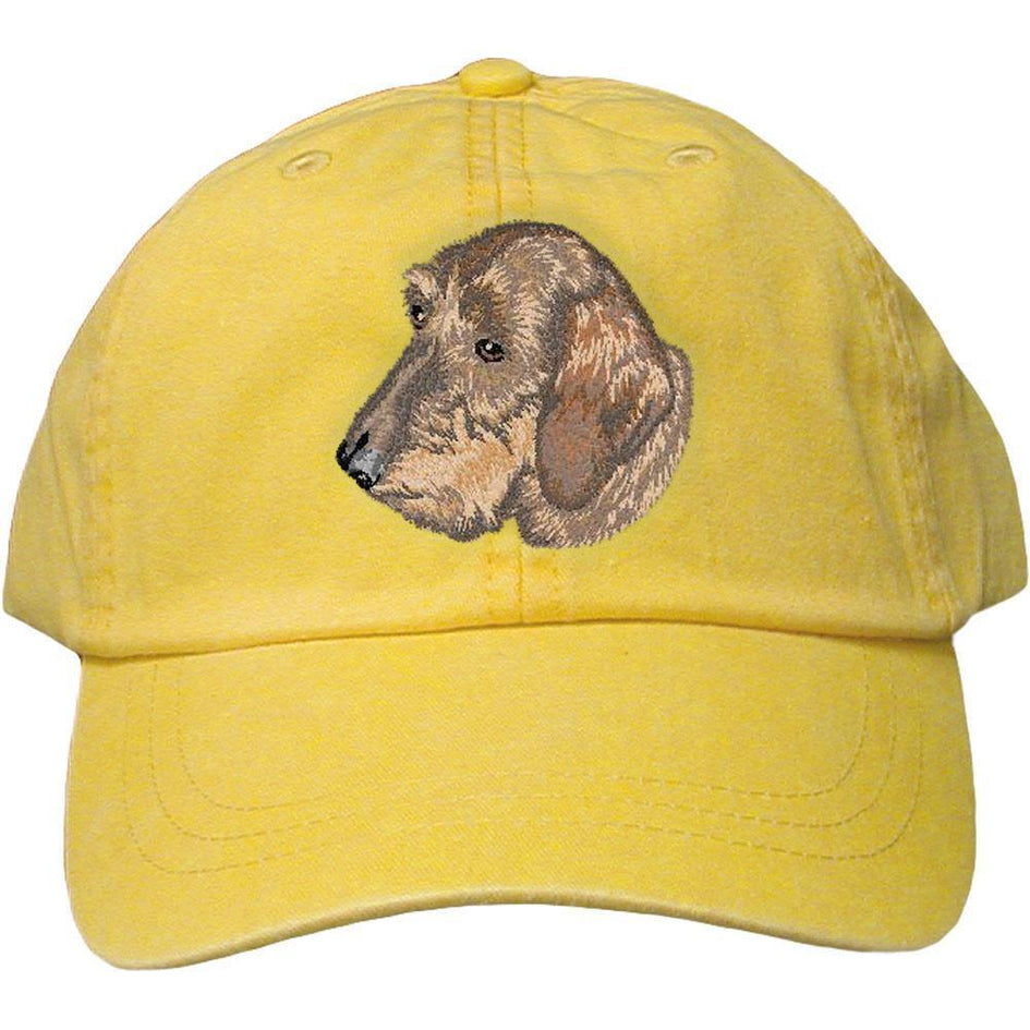 Embroidered Baseball Caps Yellow  Dachshund DV360