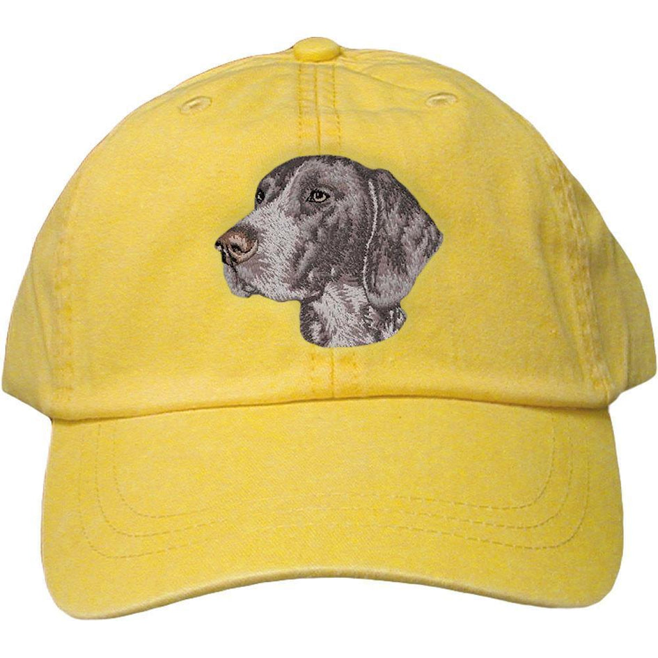 Embroidered Baseball Caps Yellow  German Shorthaired Pointer D131