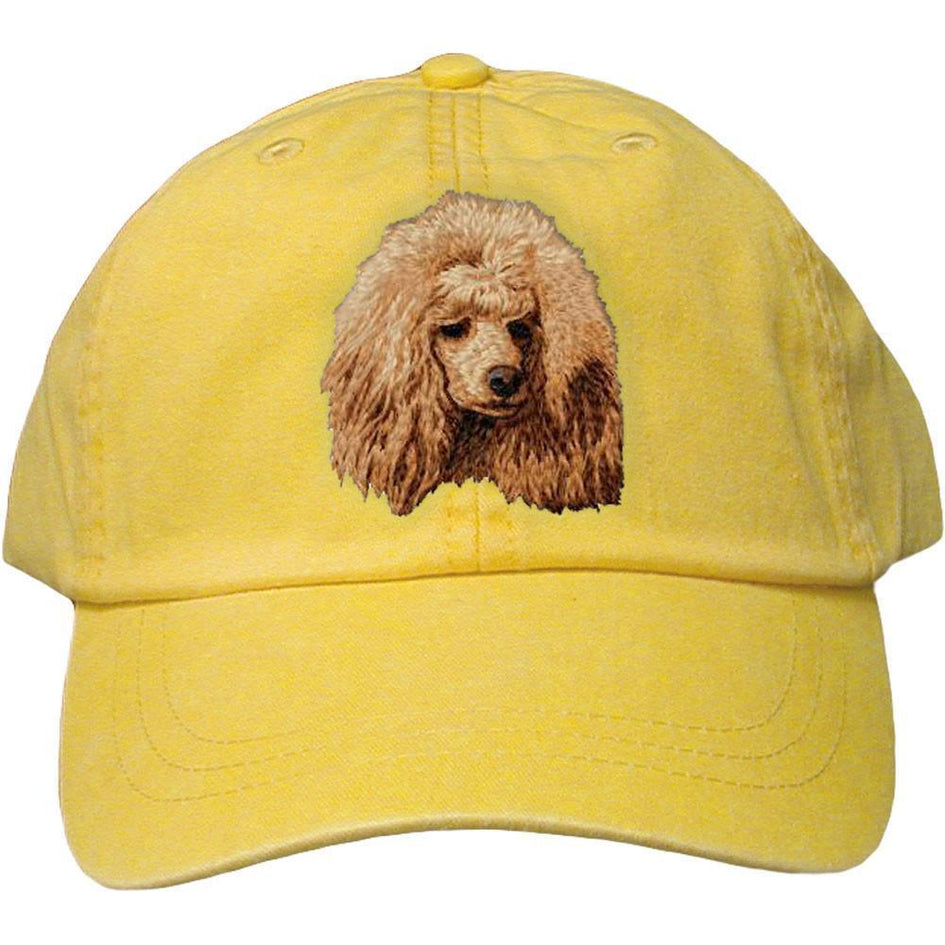 Embroidered Baseball Caps Yellow  Poodle DM449