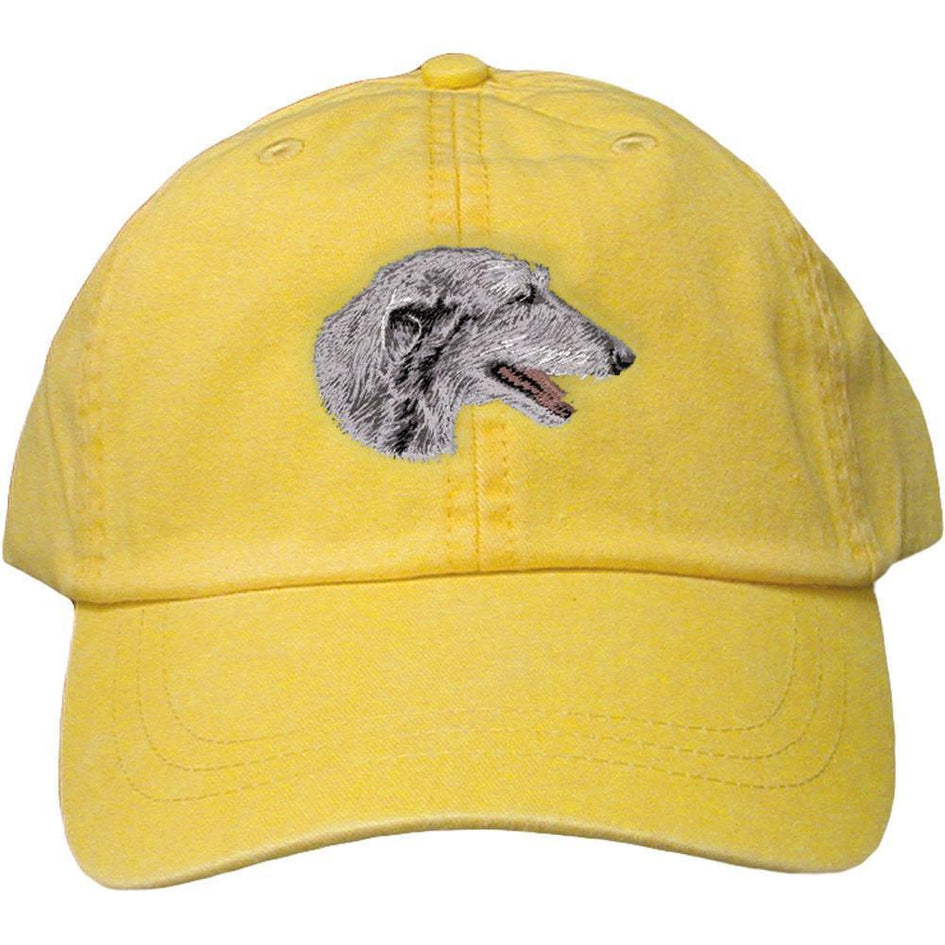 Embroidered Baseball Caps Yellow  Scottish Deerhound D52