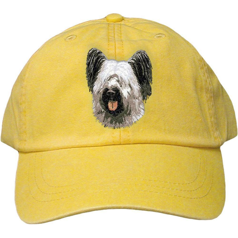 Embroidered Baseball Caps Yellow  Skye Terrier DN392