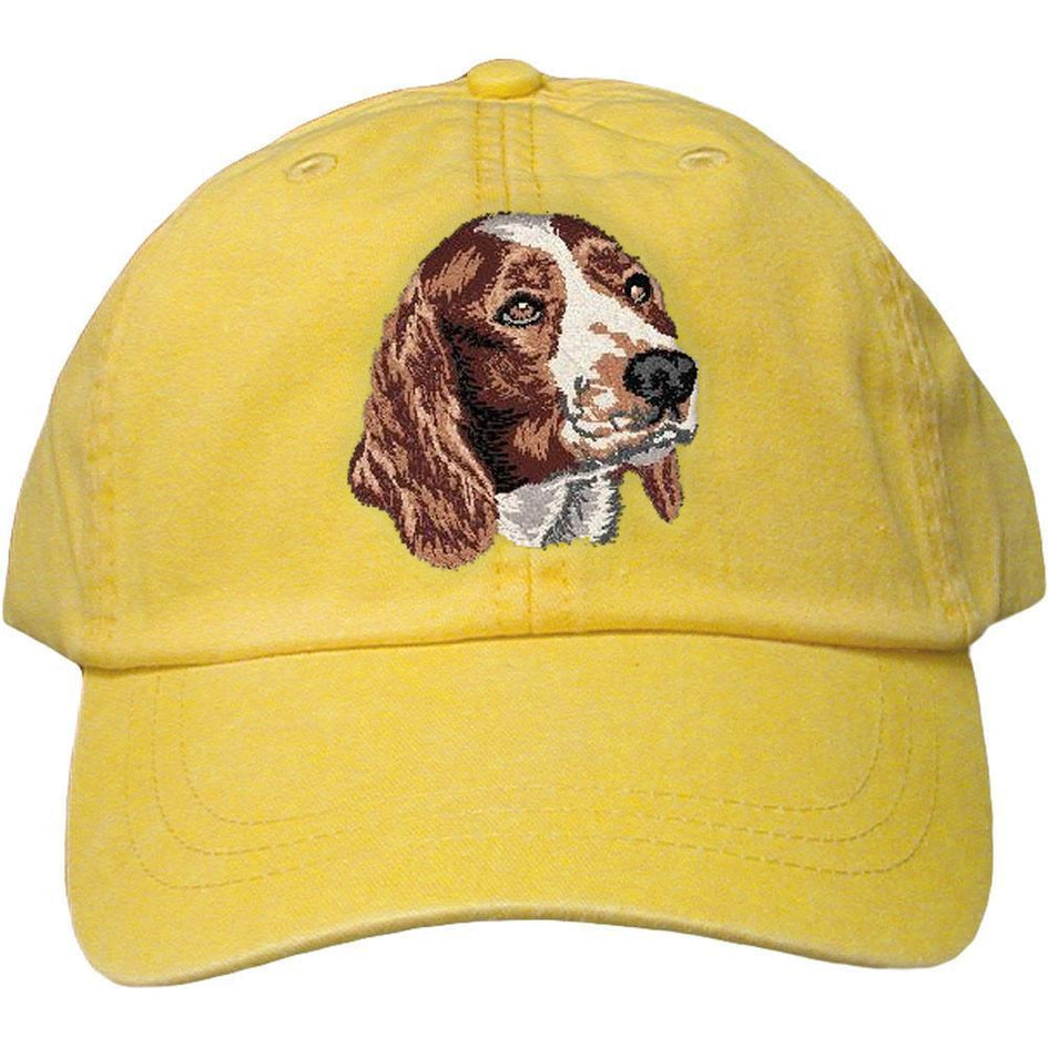 Embroidered Baseball Caps Yellow  Welsh Springer Spaniel DV170