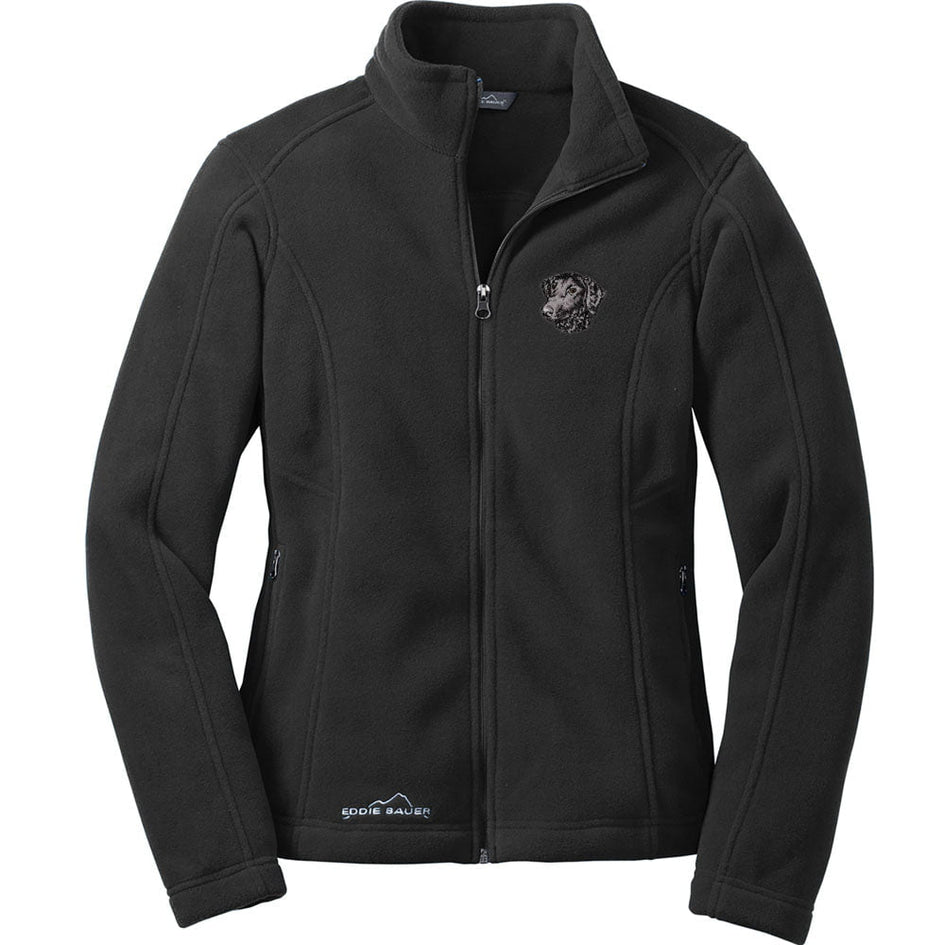 Curly-Coated Retriever Embroidered Ladies Fleece Jackets