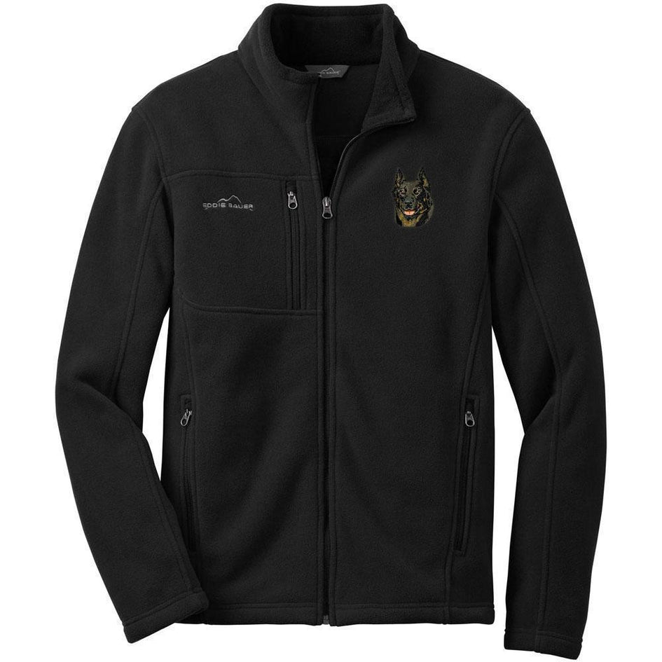 Embroidered Mens Fleece Jackets Black 2X Large Beauceron DV165